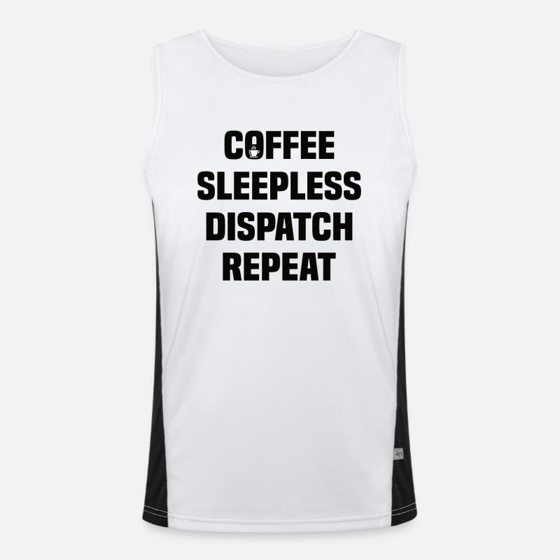 Bester Disponent Spruch Kaffee Beruf Logistik Funktionelles Kontrast-Tank Top für Männer 