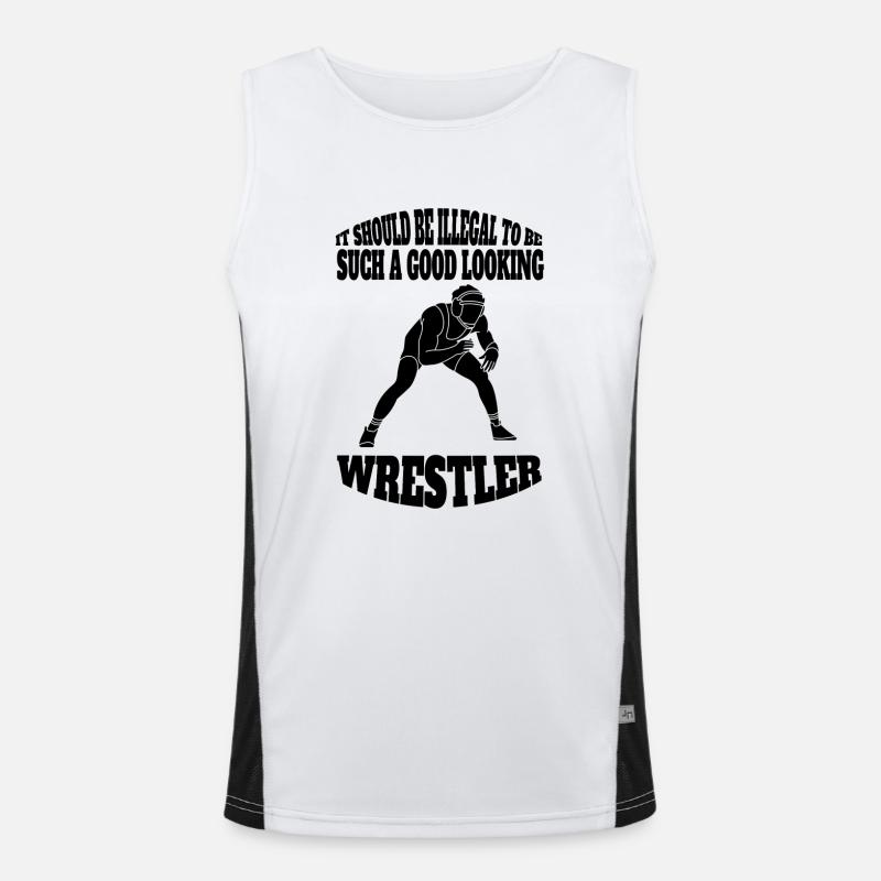 Wrestling lustige Ringer Spruch Ringen Geschenk Funktionelles Kontrast-Tank Top für Männer 