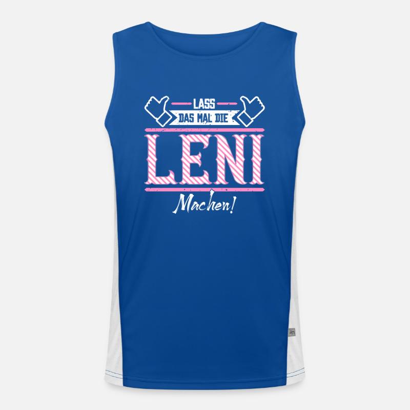 Leni Geschenkidee Geschenk Geburtstag Funktionelles Kontrast-Tank Top für Männer 
