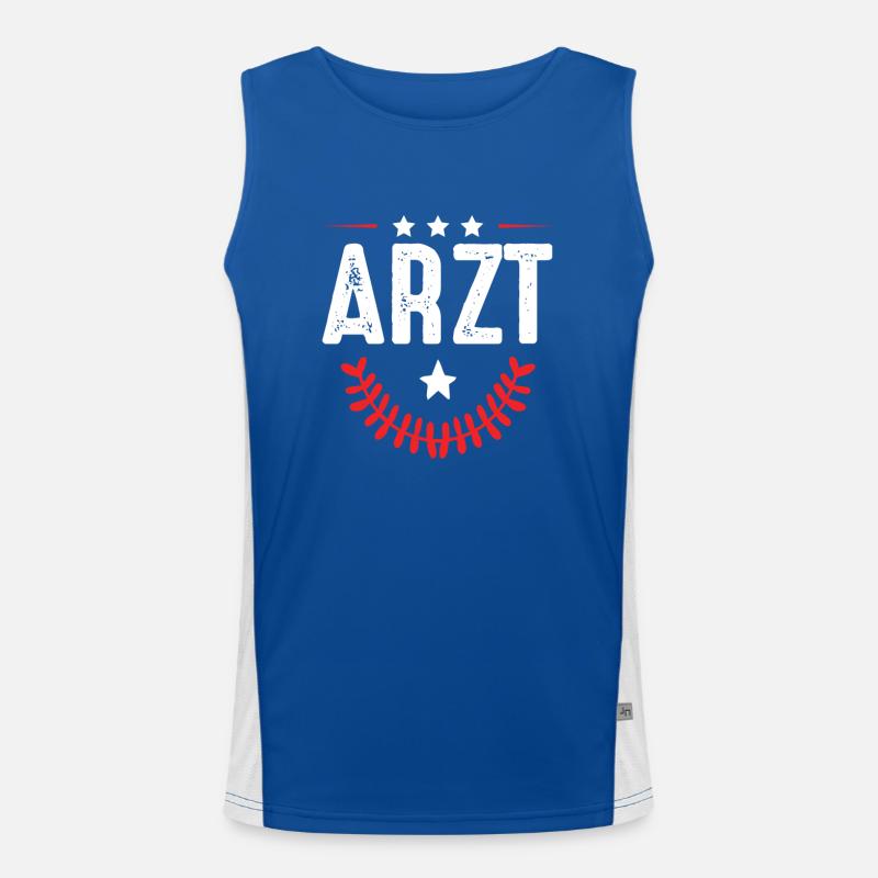 Arzt Beruf Funktionelles Kontrast-Tank Top für Männer 