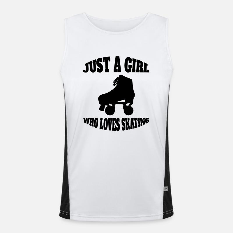 Inline Skater Roller Skater Girl Inline Skating Men's Functional Contrast Tank Top 
