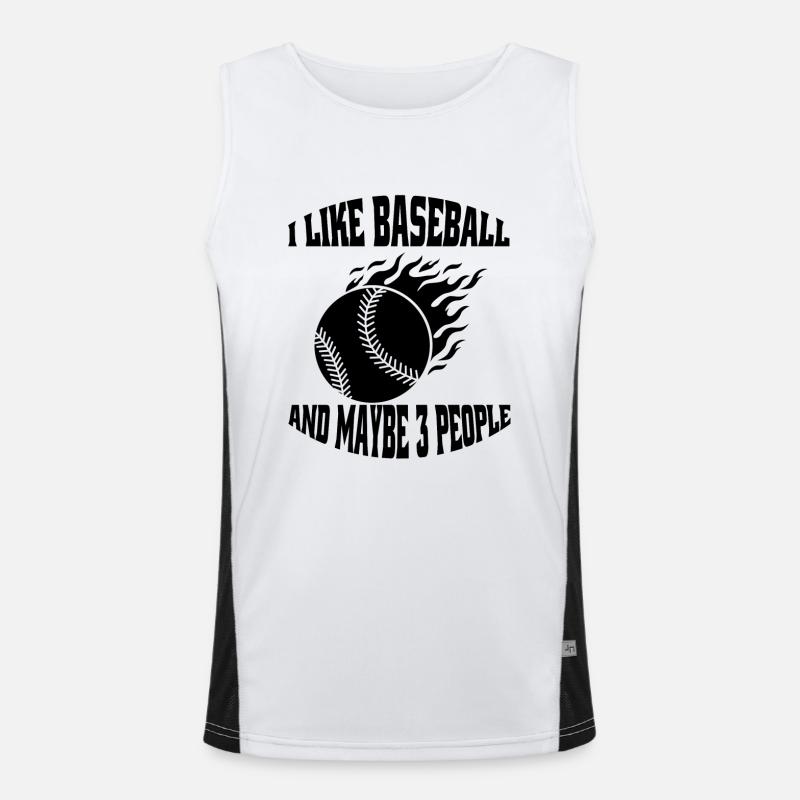 Cadeau de baseball Jeu de baseball Amateurs de baseball Débardeur respirant contrasté Homme 