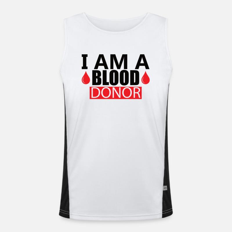 Blutspende Blutspenden Blutspender Funktionelles Kontrast-Tank Top für Männer 