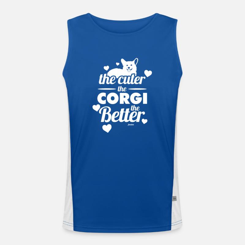 Plus le Corgi est doux, mieux c’est Débardeur respirant contrasté Homme 
