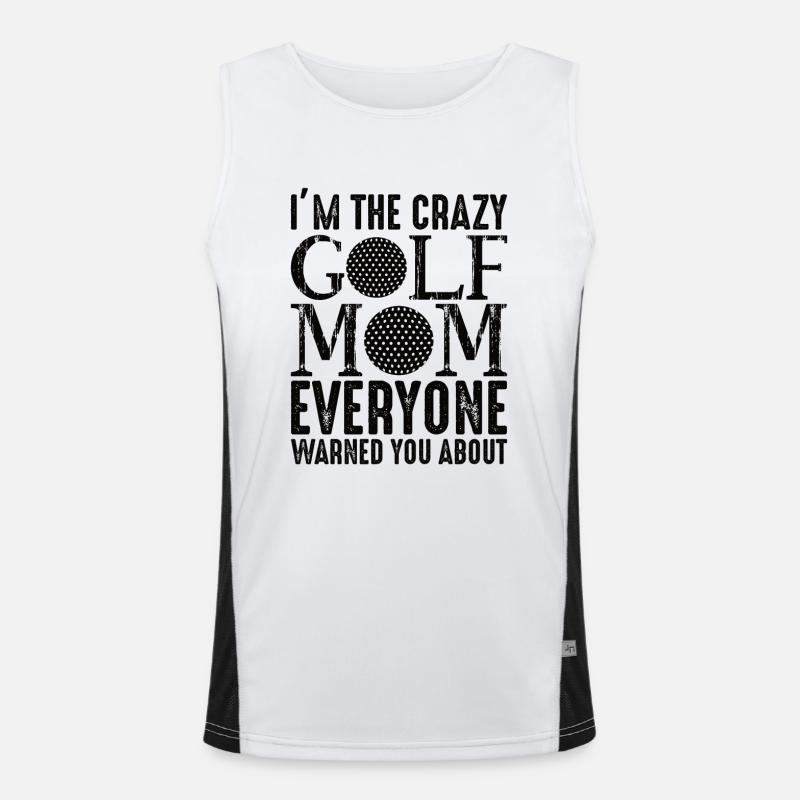Golfspieler Golfer Golfschläger Golfen Golf Mutter Funktionelles Kontrast-Tank Top für Männer 