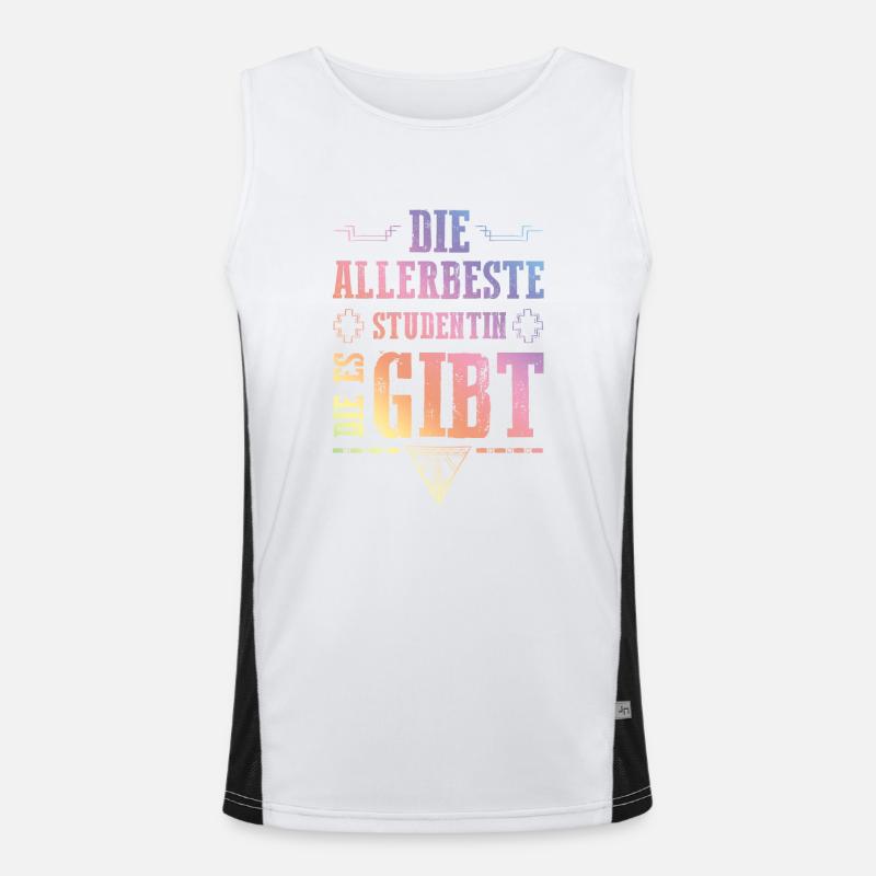 Allerbeste Studentin Funktionelles Kontrast-Tank Top für Männer 
