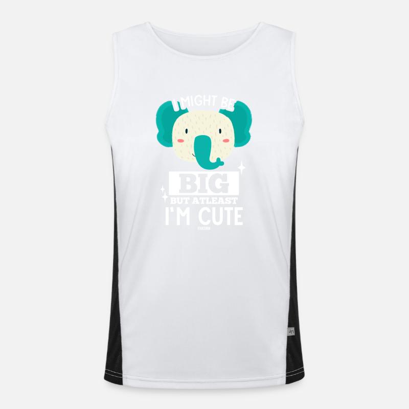 Children's elephant Men's Functional Contrast Tank Top 