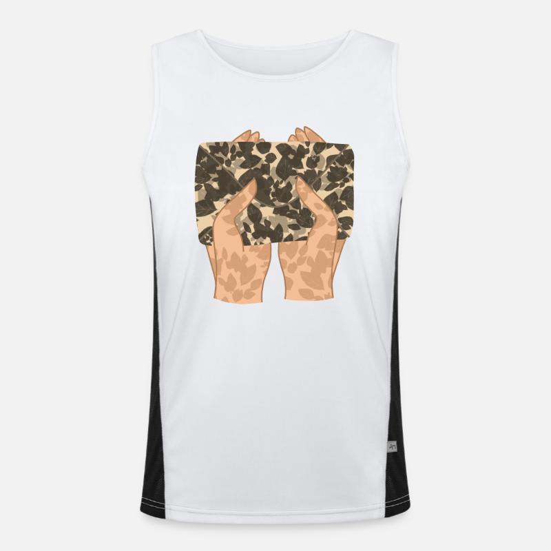 Letter Post Envelope in hands Gift idea Men's Functional Contrast Tank Top 