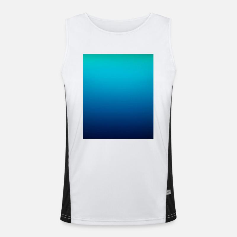 Deep ocean gradient color Men's Functional Contrast Tank Top 