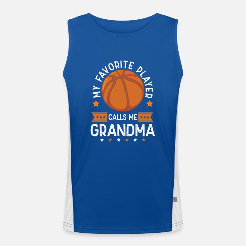 basketball großmutter Funktionelles Kontrast-Tank Top für Männer 
