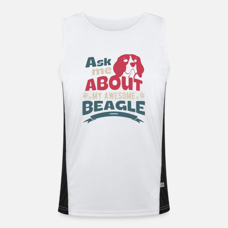 Demandez-moi quelque chose à propos de mon Beagle Débardeur respirant contrasté Homme 