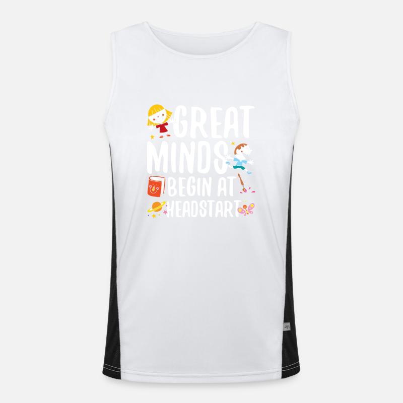 Great minds start at Headstart Men's Functional Contrast Tank Top 