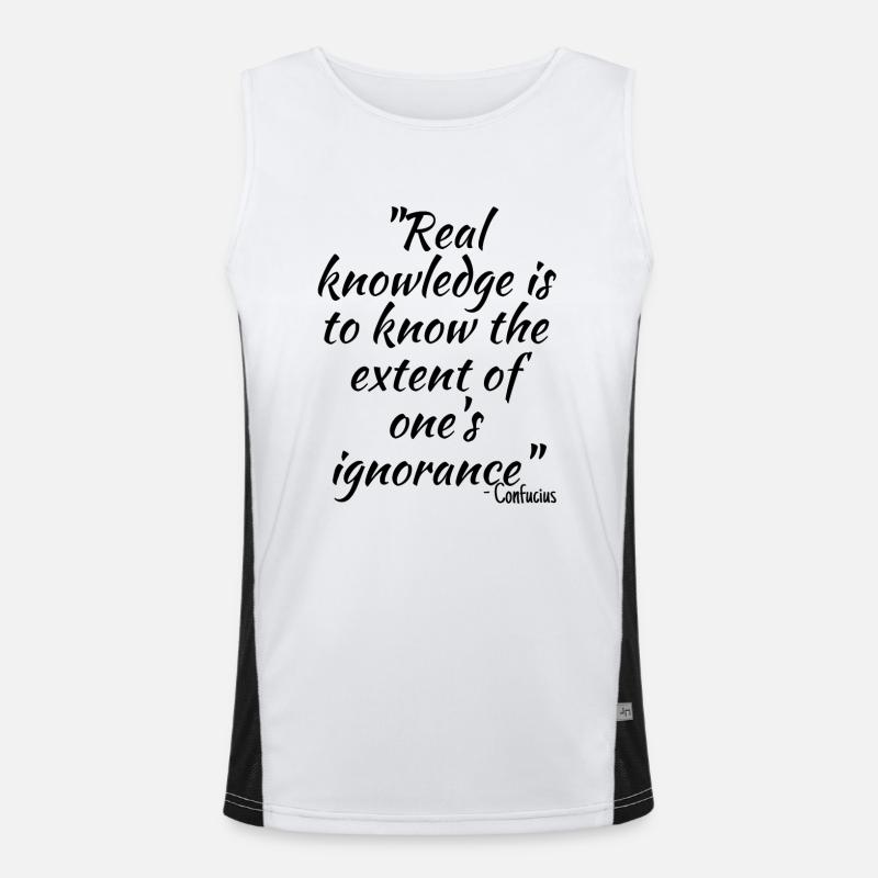 Real knowledge is to know the extent... Men's Functional Contrast Tank Top 