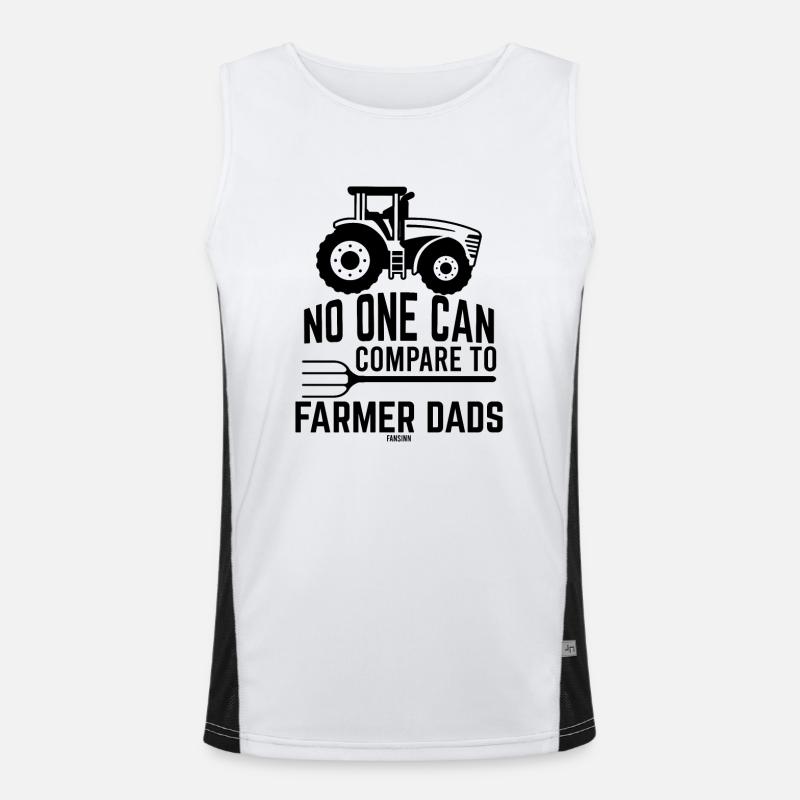 Farmer Dad Acker Farmer Gift Men's Functional Contrast Tank Top 