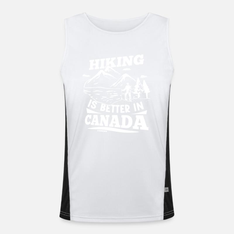 Drapeau du Canada Drapeau Kanada Ottawa Vancouver Fahne Débardeur respirant contrasté Homme 