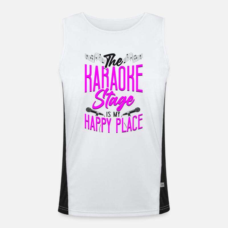 Karaoke Singer The Karaoke Stage Men's Functional Contrast Tank Top 