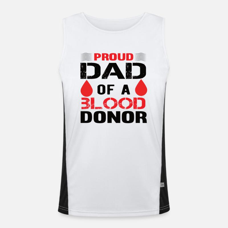 Blutspende Blutspenden Blutspender Vater Sohn Funktionelles Kontrast-Tank Top für Männer 