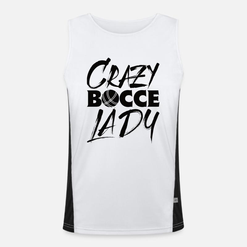 Bocce Quote Bocce Ball with Jack Bocci Game Bocce Men's Functional Contrast Tank Top 