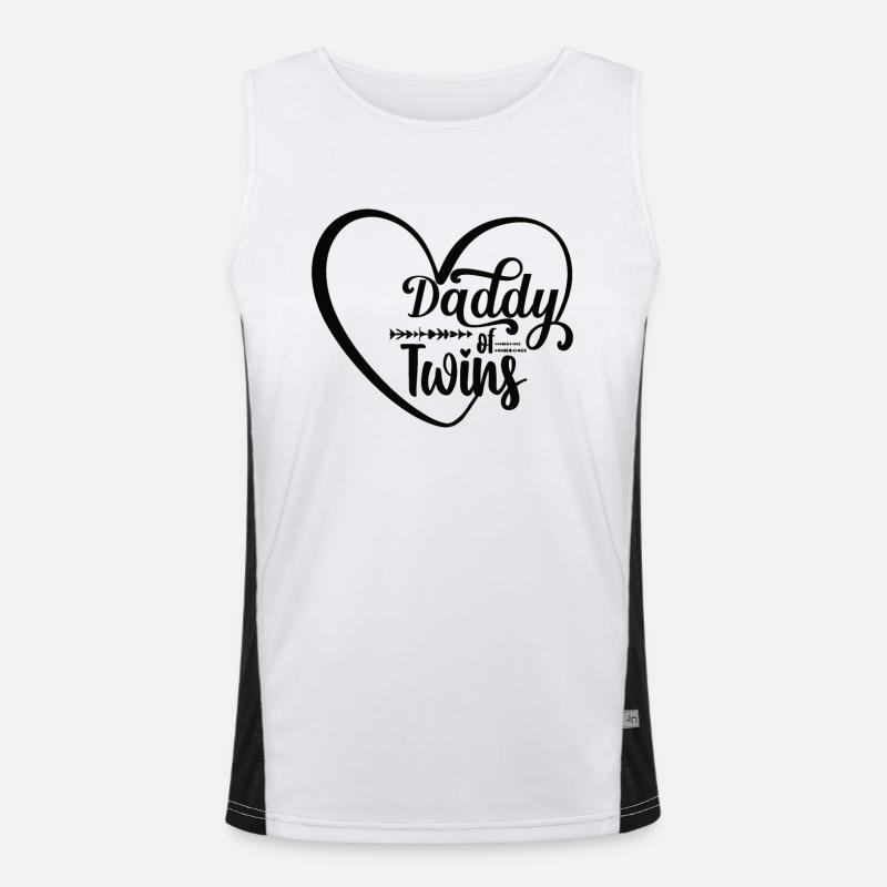 Twin daddy Father Daddy Father Twins Men's Functional Contrast Tank Top 