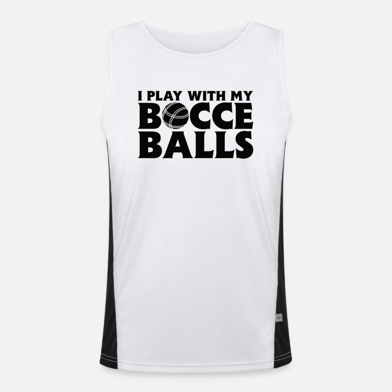 Bocce Spruch Bocce Ball mit Jack Bocci Game Bocce Funktionelles Kontrast-Tank Top für Männer 