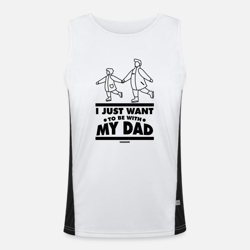 Father and daughter Men's Functional Contrast Tank Top 