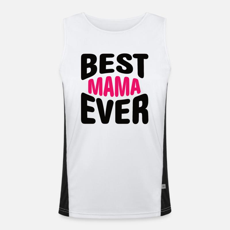 Beste Mama Überhaupt Muttertag Mutter Geschenk Funktionelles Kontrast-Tank Top für Männer 