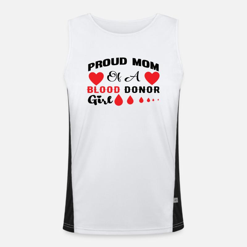 Blutspende Blutspenden Blutspender Mama Tochter Funktionelles Kontrast-Tank Top für Männer 