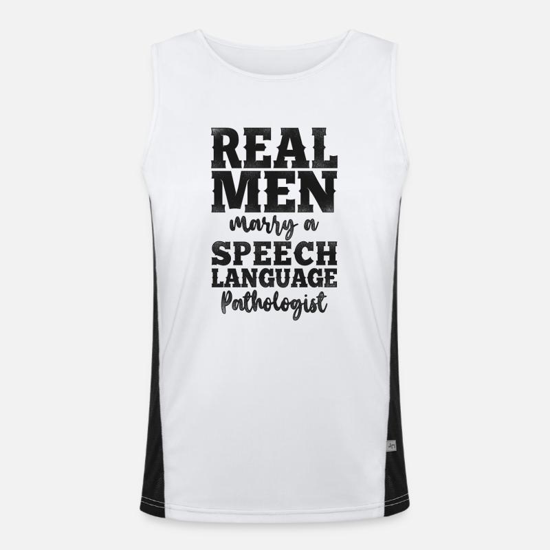 Speech Therapist Therapy Assistant Men's Functional Contrast Tank Top 