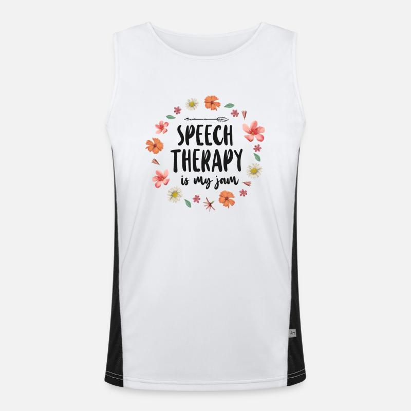 Speech Therapist Therapy Assistant Funktionelles Kontrast-Tank Top für Männer 