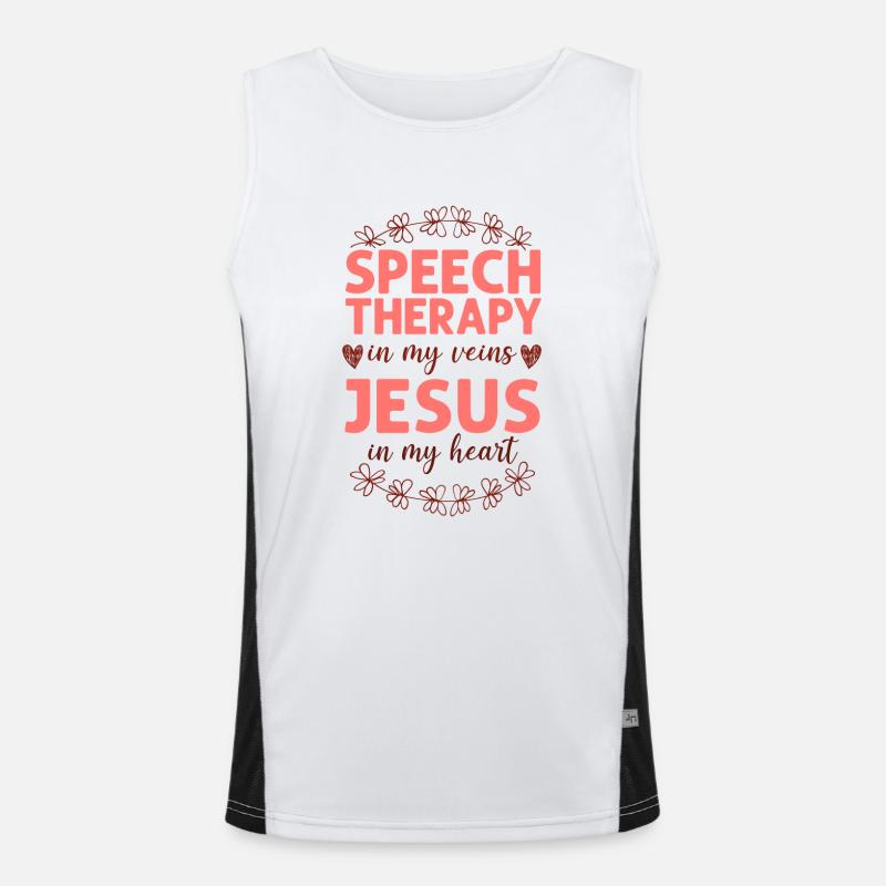 Speech Therapist Therapy Assistant Funktionelles Kontrast-Tank Top für Männer 