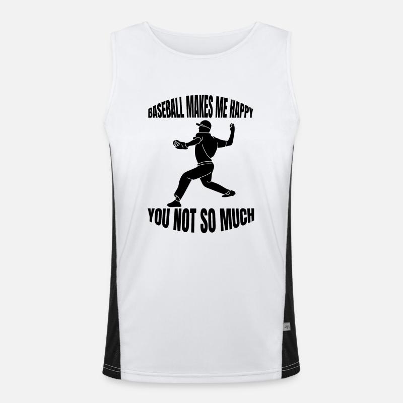Baseball Gift Baseball Game Baseball Lovers Men's Functional Contrast Tank Top 