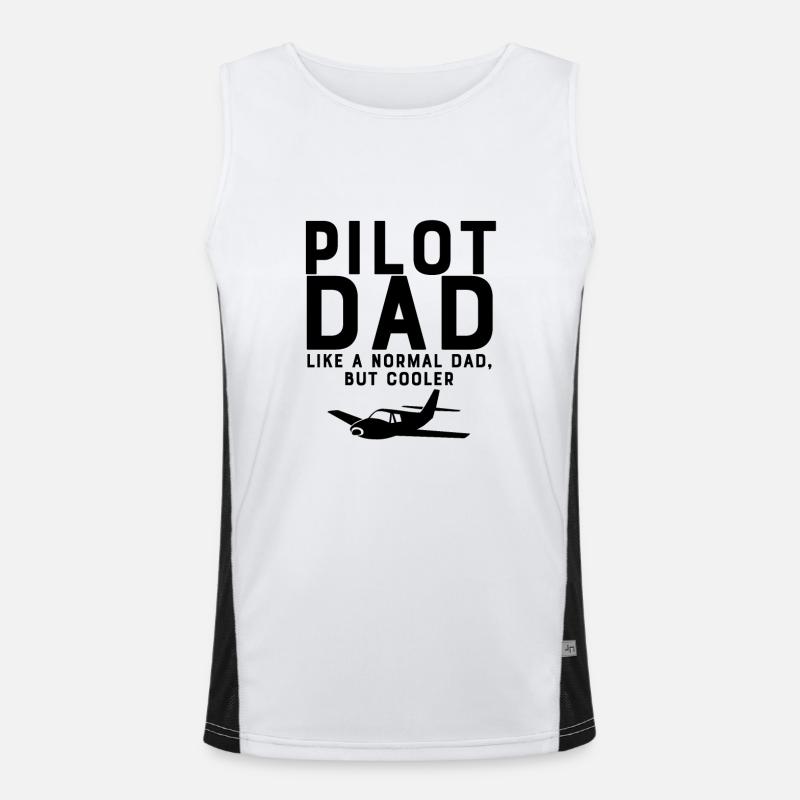 Papa pilote comme un père normal mais plus cool Débardeur respirant contrasté Homme 