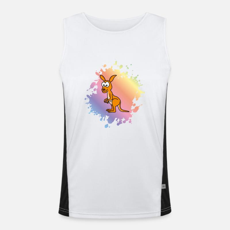 Kangaroo Comic Funktionelles Kontrast-Tank Top für Männer 