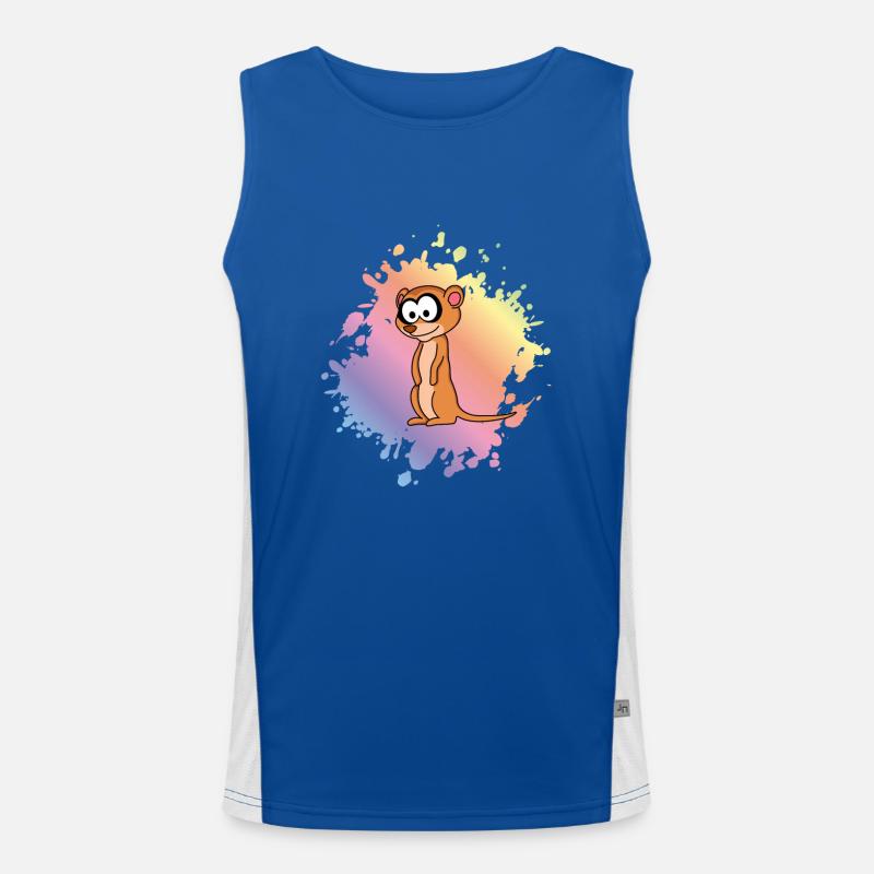 Erdmännchen Comic Tier Funktionelles Kontrast-Tank Top für Männer 