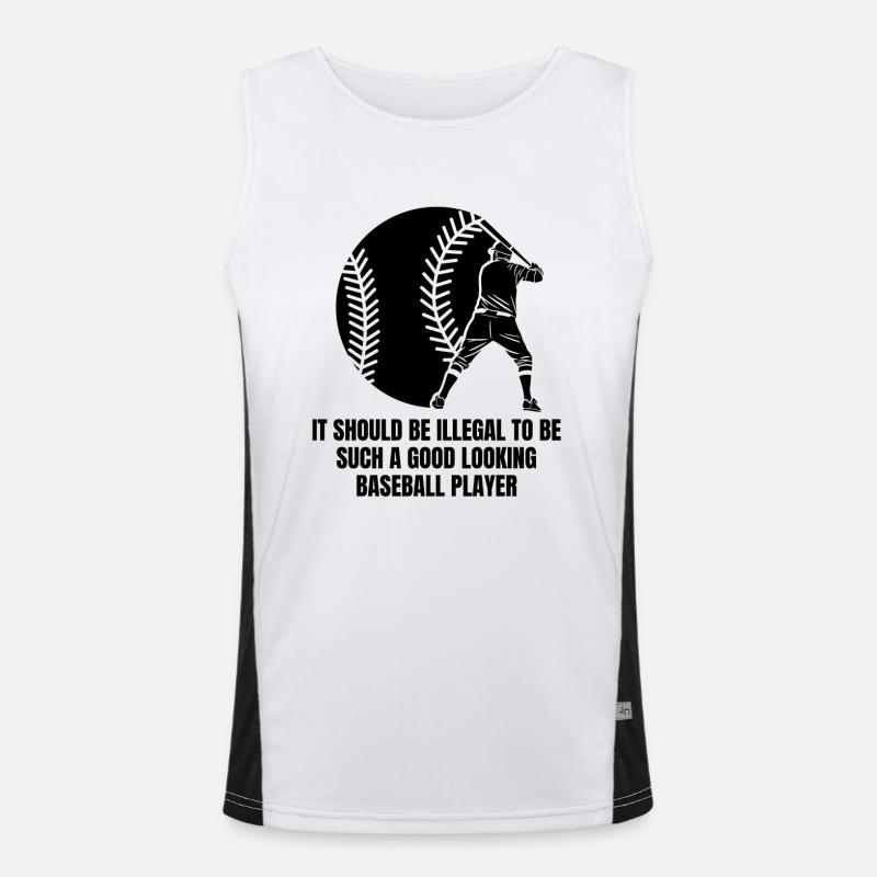 Baseball Gift Baseball Game Baseball Lovers Men's Functional Contrast Tank Top 