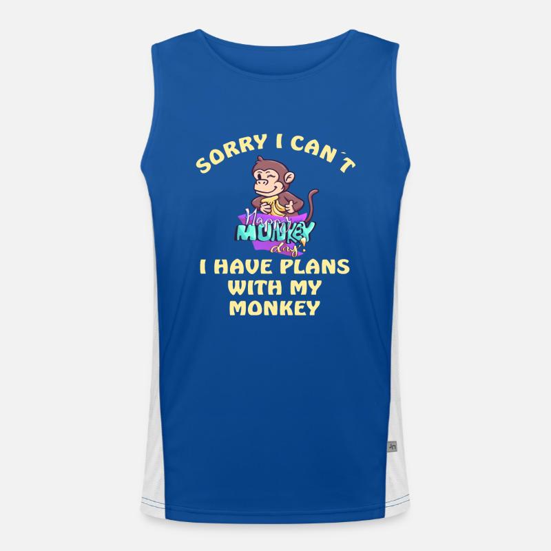 Menschenaffe Funktionelles Kontrast-Tank Top für Männer 