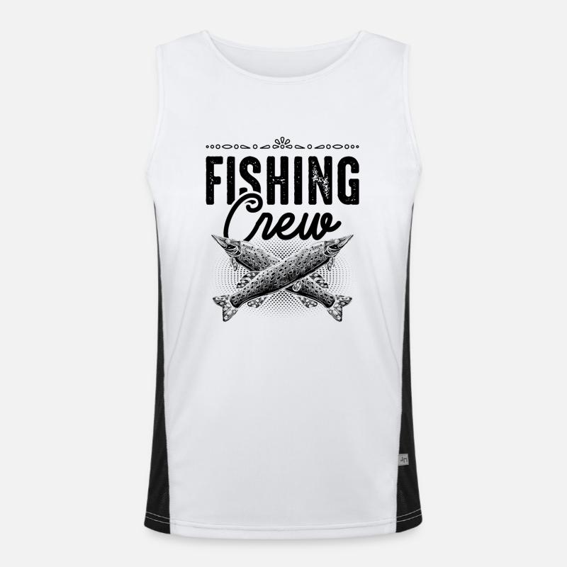 Fishing Crew Funktionelles Kontrast-Tank Top für Männer 