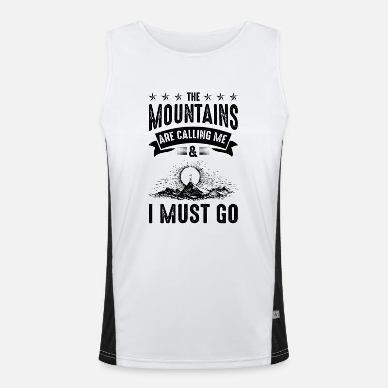 Mountains are Calling Men's Functional Contrast Tank Top 