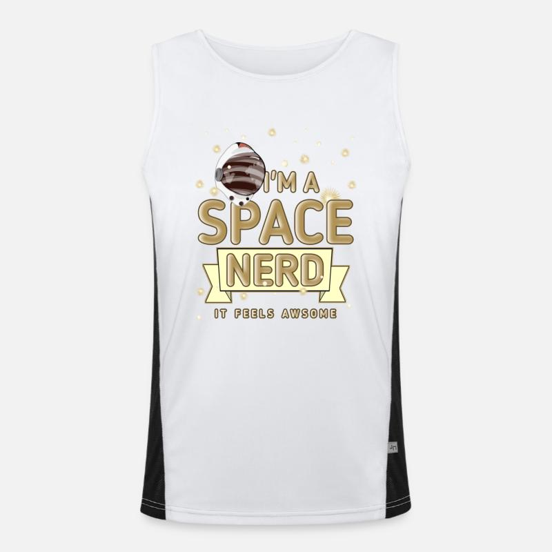 Space - Nerd Men's Functional Contrast Tank Top 