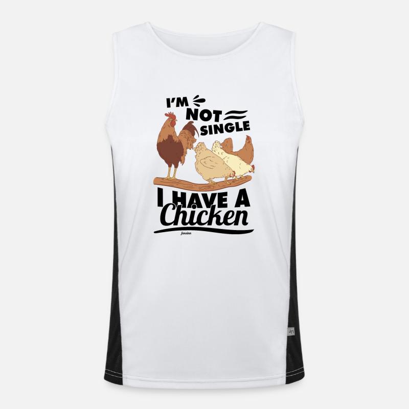 Huhn Funktionelles Kontrast-Tank Top für Männer 