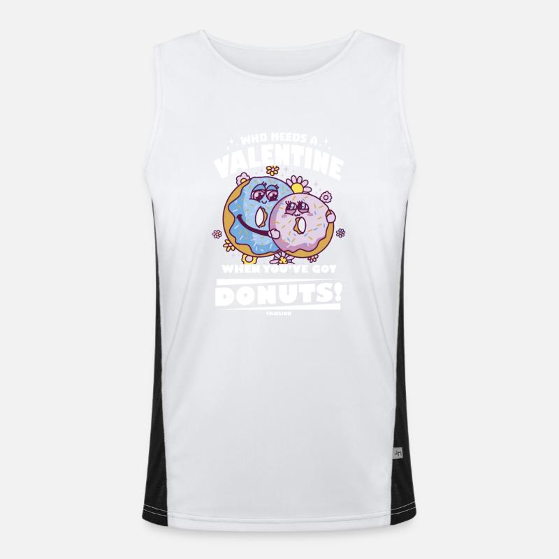 Donut Funktionelles Kontrast-Tank Top für Männer 