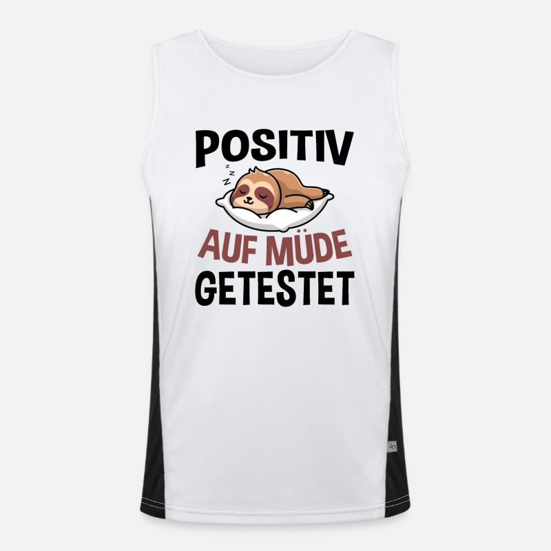 Positiv Auf Müde Getestet Funktionelles Kontrast-Tank Top für Männer 