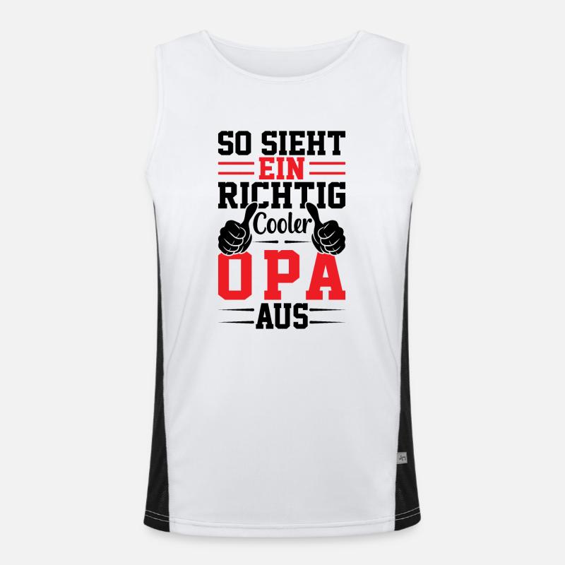 So Sieht Ein Richtig Cooler Opa Aus Funktionelles Kontrast-Tank Top für Männer 