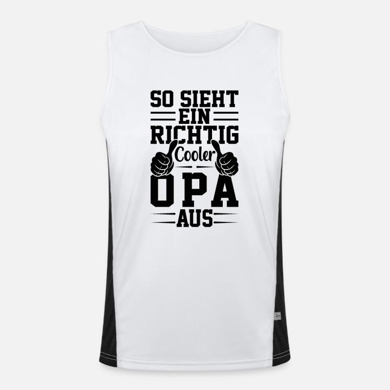 So Sieht Ein Richtig Cooler Opa Aus Funktionelles Kontrast-Tank Top für Männer 