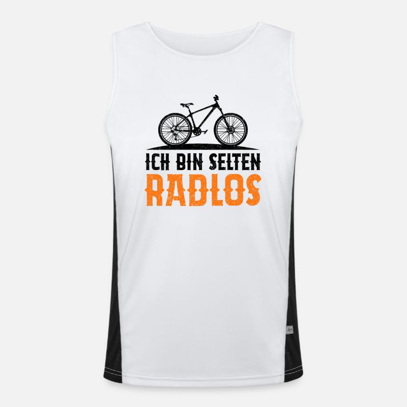 Ich Bin Selten Radlos Funktionelles Kontrast-Tank Top für Männer 