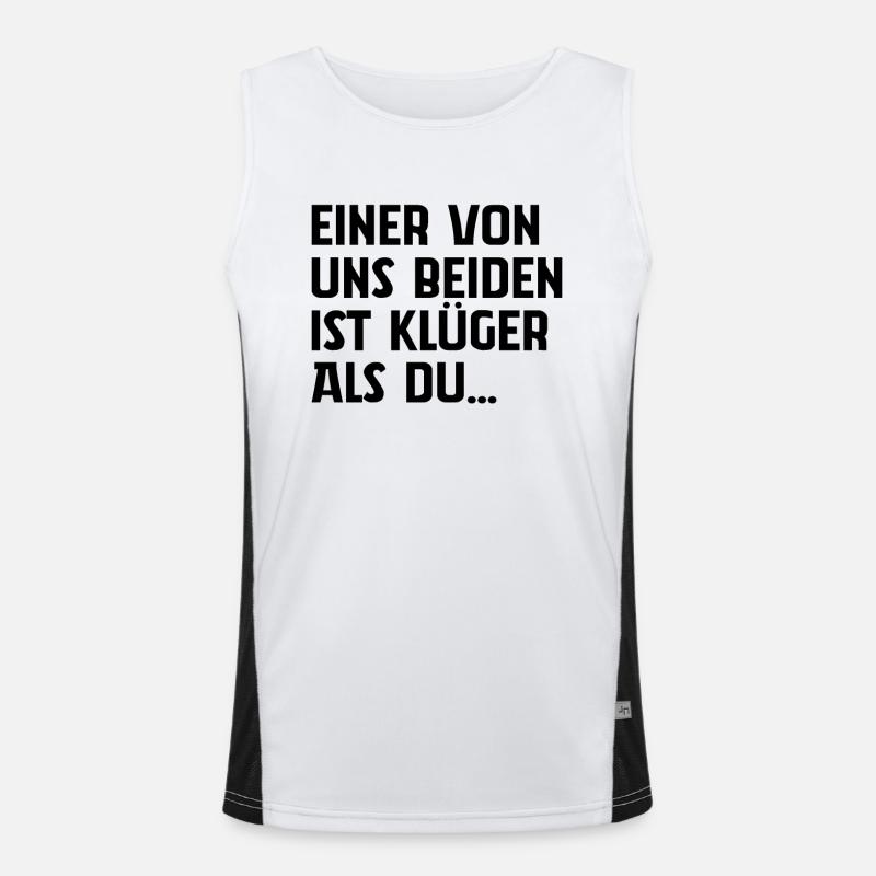 Einer Von Uns Beiden Ist Klüger Als Du Funktionelles Kontrast-Tank Top für Männer 