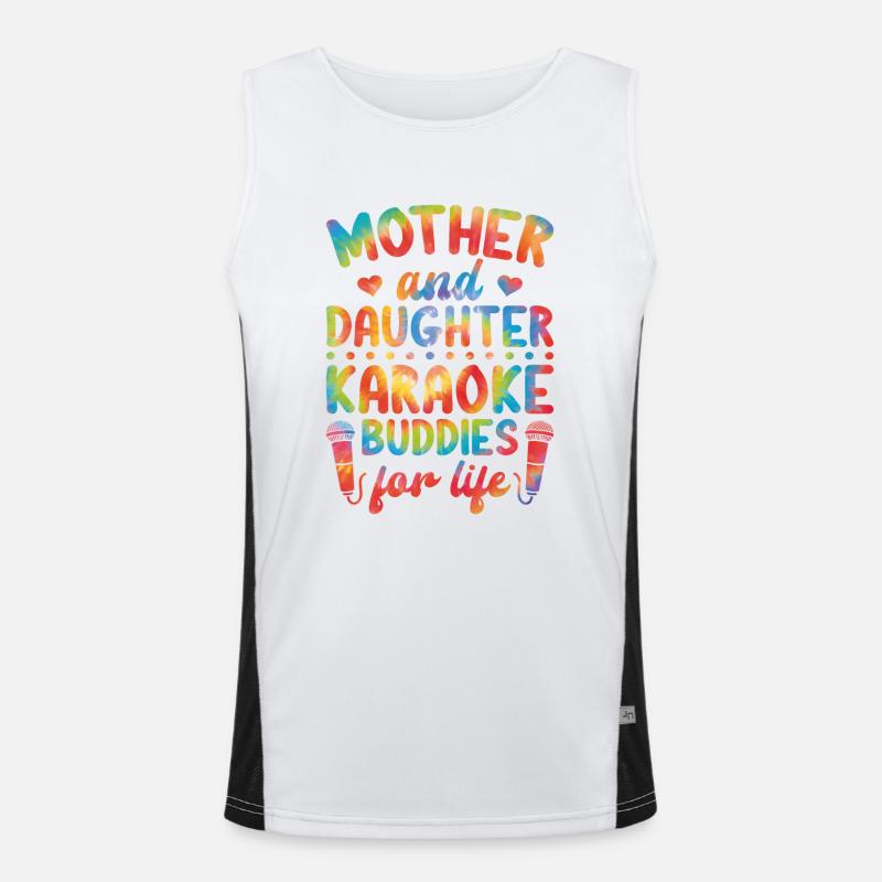 Chanteuse de karaoké Maman Tie Dye Mère Débardeur respirant contrasté Homme 
