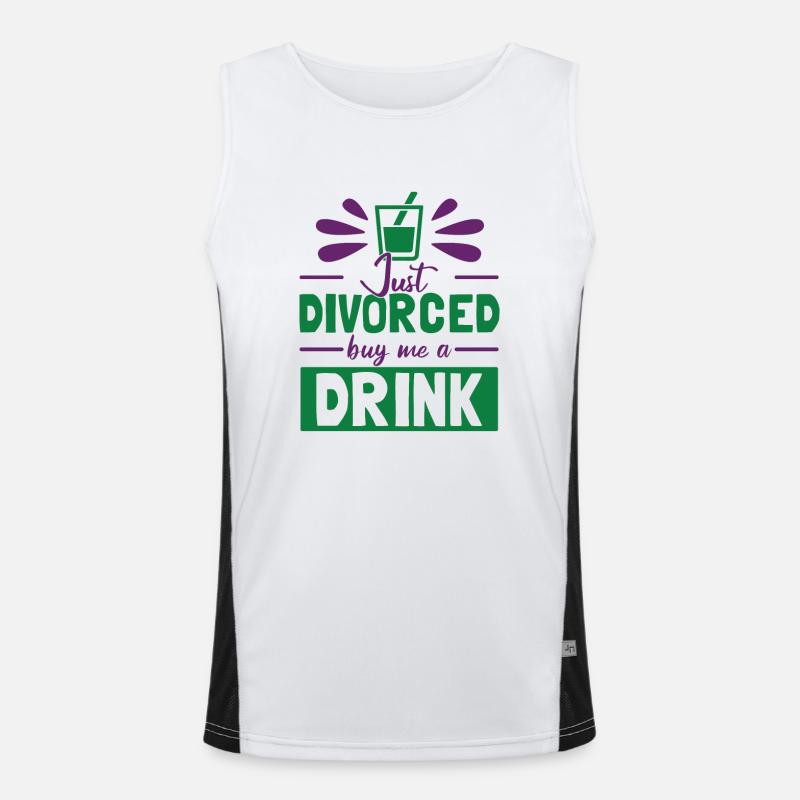 Just Divorced Men's Functional Contrast Tank Top 
