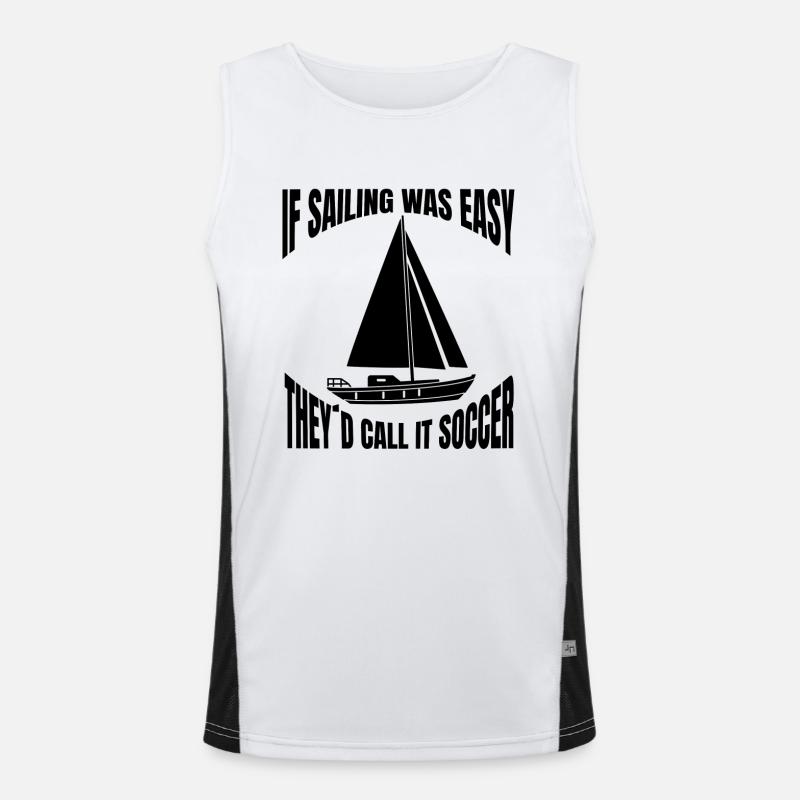 Sailing Ship Sailors Captain Sailing Boat Sailing Men's Functional Contrast Tank Top 