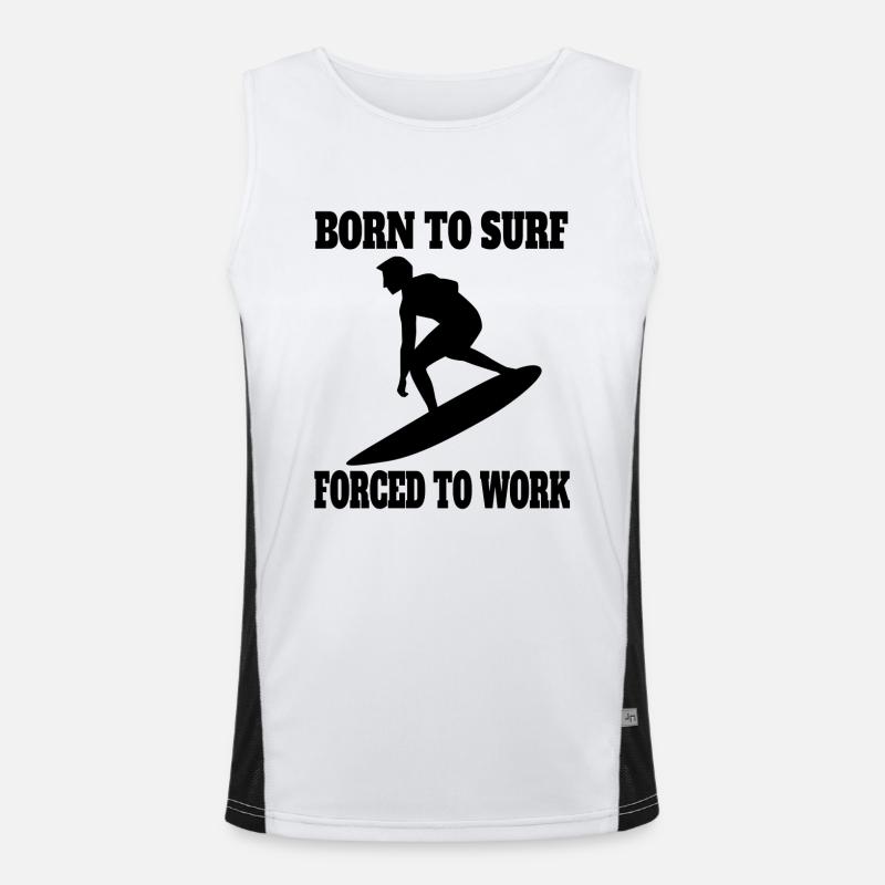 Surfer Surfing Surfboard Surf instructor surfing Men's Functional Contrast Tank Top 